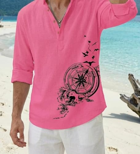 Image of DEELMO Men's Cotton Blend Mandarin Collar Self One Design Full Sleeve Casual Short Kurta