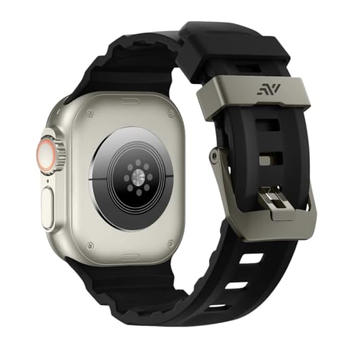 Image of Silicone Rocky Point Strap Compatible with Apple Watch Series | Ultra 3 /2 /1(49mm) | 11 /10(46mm) | 9 /8 /7(45mm) | SE3 /SE2 /SE /6 /5 /4(44mm) | unisex (watch not included)