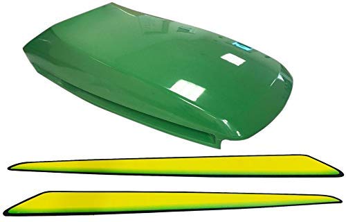 New Kumar Bros USA Upper Hood with LH & RH Decal Set Compatible with JohnDeere 325 335 345 355D