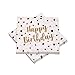 Produktbild in due 20 Servietten 'Happy Birthday' Pünktchen Dots 33x33 cm - schwarz Gold - für Geburtstag