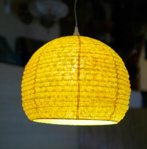 Guru Shop Pantalla de Papel Lokta Semicircular