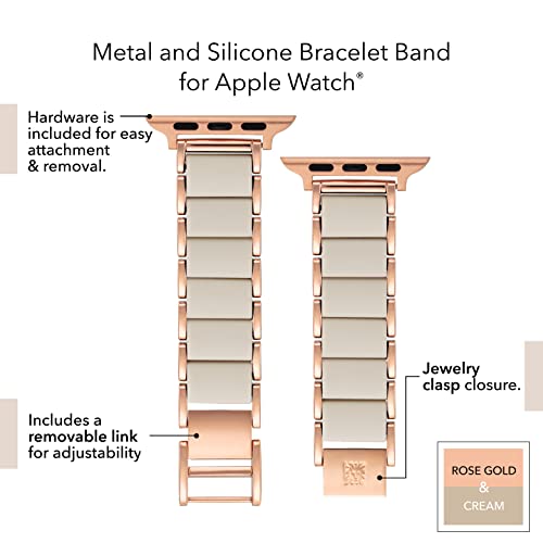 Anne Klein Silicone Fashion Bracelet for Apple Watch, Secure, Adjustable, Apple Watch Replacement Band, Fits Most Wrists - Image 6