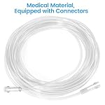 Generic 5 Foot High Flow Oxygen Tube Extension - Transparent, Crush Resistant, PVC, Pack of 3 Tubes - Image 3