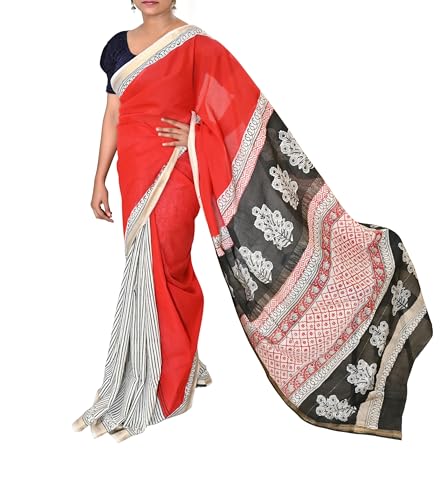 Generic black handloom silk saree – image 3