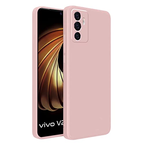 Image of LIRAMARK Silicone Soft Back Cover Case for Vivo V23e 5G / Vivo S10e 5G / Vivo Y75 4G (Silicone Pink)