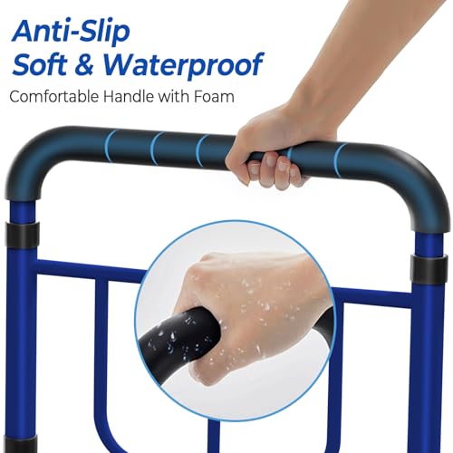 Image of KingPavonini Bed Rails for Elderly Adults Safety, 380 LBS, Model BM03-1 | ASTM Approved, 2026 Upgraded Adjustable Bed Cane, Non-Slip Ergonomic Handle & Storage Bag, Tool-Free Bed Railings for Seniors