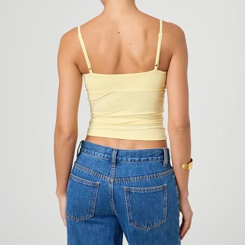 Y2K Spaghetti Strap Tank Top for Women Floral Printed V Neck Camisole Tops Teen Girls Cute Summer Going Out Tops4