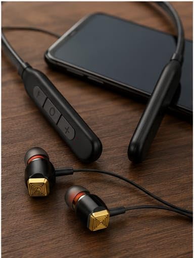 Image of Wireless Bluetooth Neckband Earphones, in-Ear Sports Headset with Deep Bass, Stereo Sound, Magnetic Earbuds, Noise Isolation, Hands-Free Calling