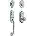 Baldwin 85365.2DC Ashton Two-Point Double Cylinder Solid Brass Sectional Handleset with Colonial Interior Knob