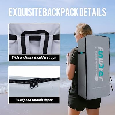 FunWater Paddle Board Backpack Large Capacity Paddleboard Bag Inflatable Paddle Board Bag For Comfortable Carrying Paddleboard Accessories Paddleboard Storage Bag