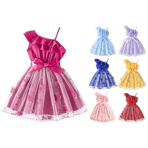 Girls Dresses Summer Casual Tulle Tutu Sundress Ruffle One Shoulder Beach Party Dress Fashion Toddler Baby Kids2