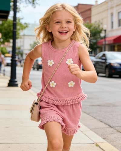 Image of Kids Toddler Girl Summer Clothes Letter Printed T-Shirt Top+ Floral Skirt 2pcs Girl's Skirt Set