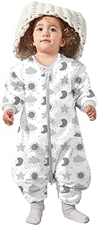 Lictin Baby Sleeping Bag with Feet 2.0TOG-Baby Wearable Blanket Split Leg, Baby Grow Bag with Removable Sleeves, Sleeping Sack for Baby (85-105cm)