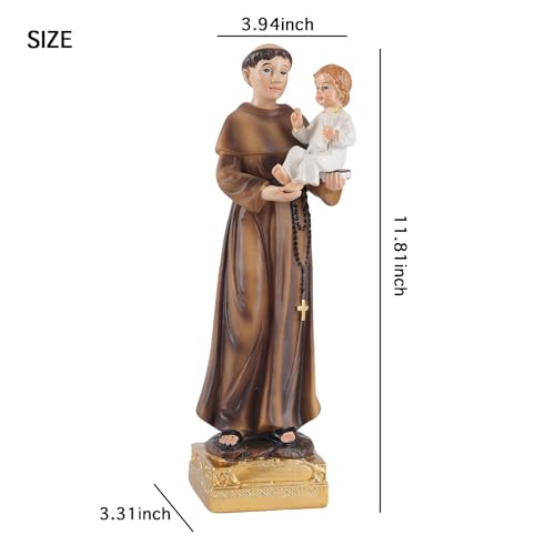 Estatua de San Antonio de Padua de Resina 11.8 pulg miniatura 2