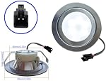 2-Pack DC 12V 1.5W Ampoule de cuisson de cuisine givrée Range Hood LED pour Diamètre 60mm/2.35in de trou de couverture laiteuse lampe d'échappement de fumée (blanc chaud) 3000K)
