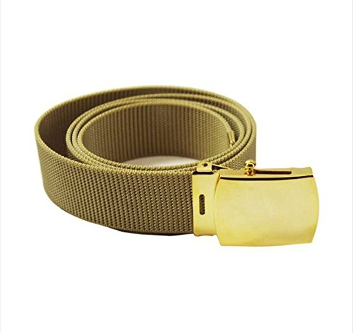 Amazon.com: VANGUARD Navy Belt and Buckle: Khaki Nylon with 24K 
