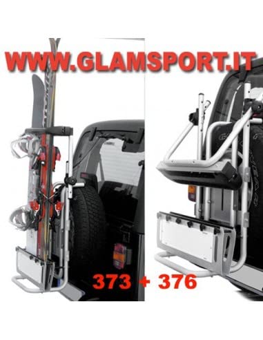 Peruzzo PE 376/A Portasci Posteriore, Stelvio, 4X4, Alluminio