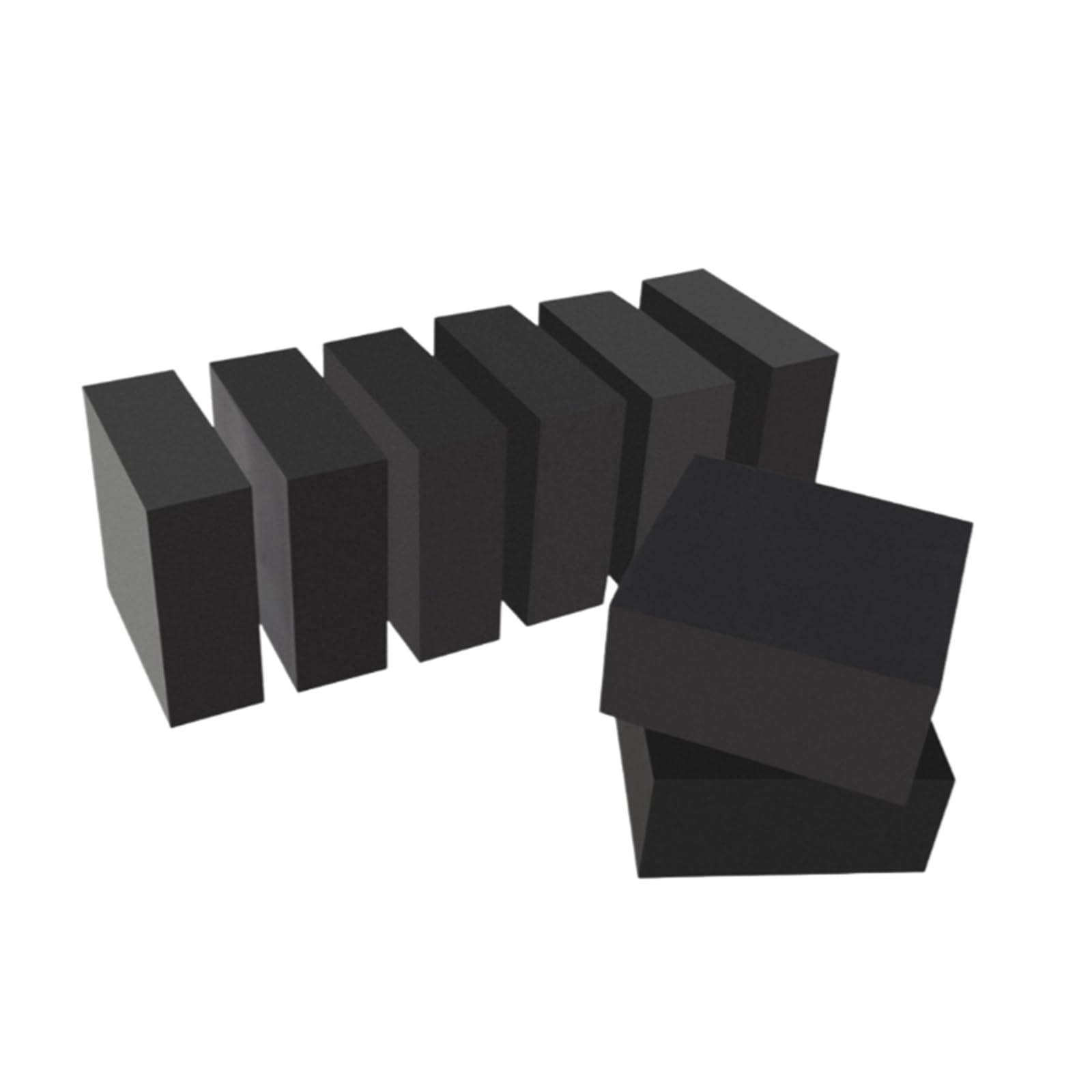 1-20 pièces Épaisseur 10-50mm caoutchouc noir rectangulaire rondelles d’amortissement des vibrations pour machinerie, meubles, automobile et équipements électroniques, 100x100x15mm(5pcs)
