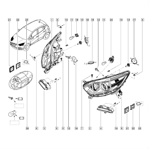 Module de feux de jour pour Renault Captur 2013-2019 reference 260559976R A2C90665603 - 4