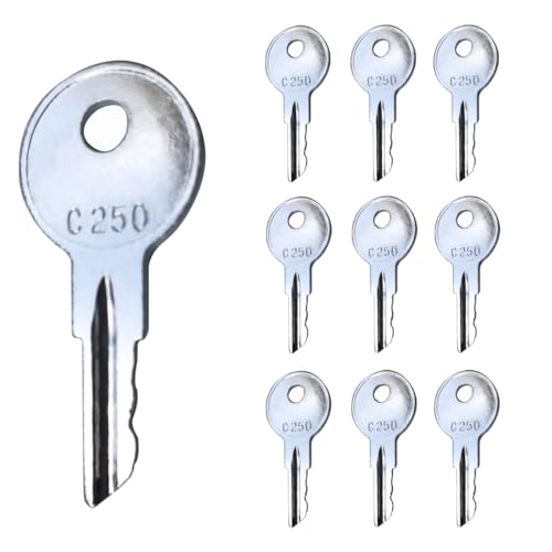 Ignition Keys C250 Replaces 089216-001 170151-001 Compatible with Crown Forklift (C250)