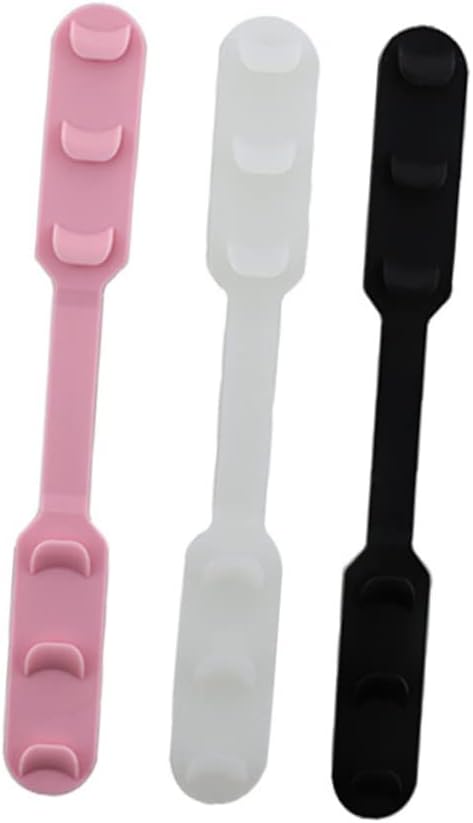 COLLBATH 4pcs Adjustable Silicone Mask Strap Extender Buckle Set Elastic Ear Rope Buckle for Comfortable Mask Fit Accessories for Men and Women