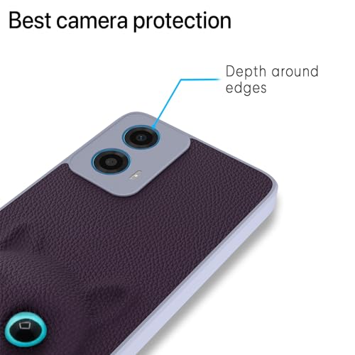Pikkme Store Pikkme Cat Cover for Moto G34 5G (Purple) - Image 6