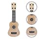 NUOBESTY Mini-Ukulele-Gitarre FüR Kinder, 4-Saiten Plastik Spielzeuggitarre, Musikinstrument Lernspielzeug, PäDagogisches Musikspielzeug FüR Musikunterricht Und Geschenke, Beige