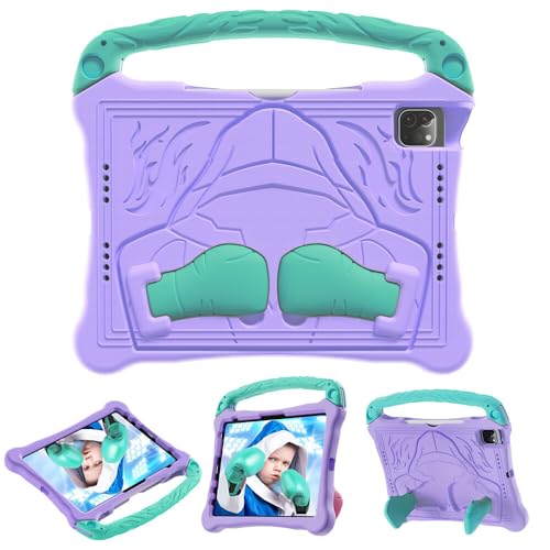 Protection iPad Pro 11 M5 2025 coque silicone rigide violette support épaule