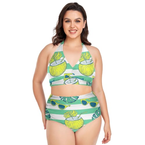 Bikini été rayures vertes pour sublimer vos vacances