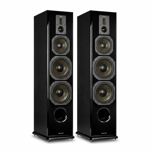 Prodotto NON Bluetooth e NON attivo. Questi diffusori sono passivi e richiedono un amplificatore esterno compatibile per funzionare. I cavi per altoparlanti non sono inclusi. Le punte di disaccoppiamento sono incluse ma le basi protettive per pavimento non sono fornite. Verificare dimensioni e peso prima dell’acquisto, ogni diffusore misura 1100 mm e pesa 27 kg.