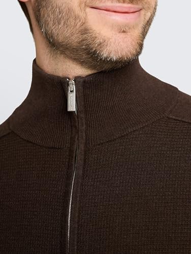 TOM TAILOR Herren Troyer Strickpullover aus Baumwolle – Ansicht 4