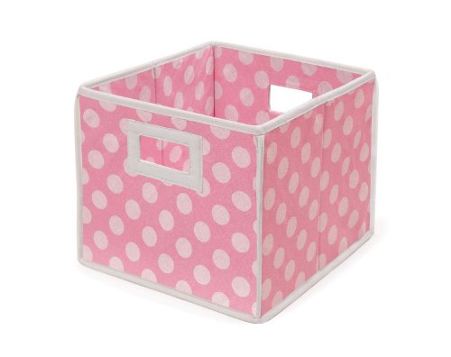 Folding Fabric Nursery Basket Storage Cube with Handle