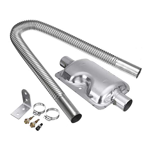 OWSOO Aquecedor a ar a diesel para estacionamento de carros 600 mm Kit de silenciador de silenciador