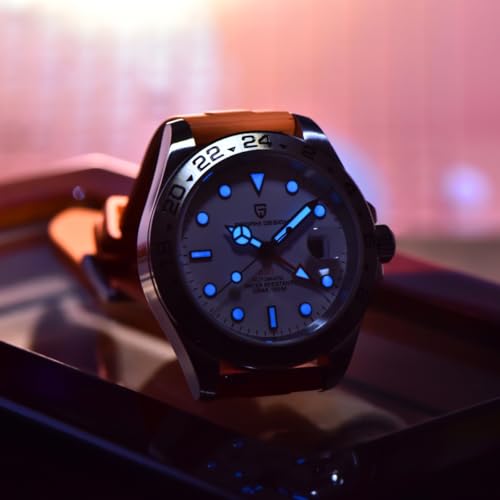 Image of Pagani Design Luxury Automatic Mechanical Watch for Man 42mm GMT Sport Watch with Stainless Steel Strap, Sapphire Glass & 10ATM Waterproof