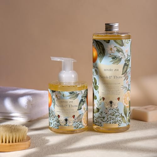 Image of ROMIIE ZOI Foaming Hand Soap, Neroli & Thyme, 500ml / 16.8fl.oz | With Gift Box, Gentle cleansing, nourishes skin without drying