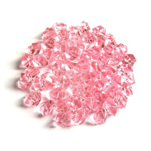 Happyyami 150 Pcs Acrylic Crystal Stones for DIY Phone Decoration Shaped Decorative Rocks Transparent Premium Quality Craft Stones for Vases Centerpieces and Aquarium Decor