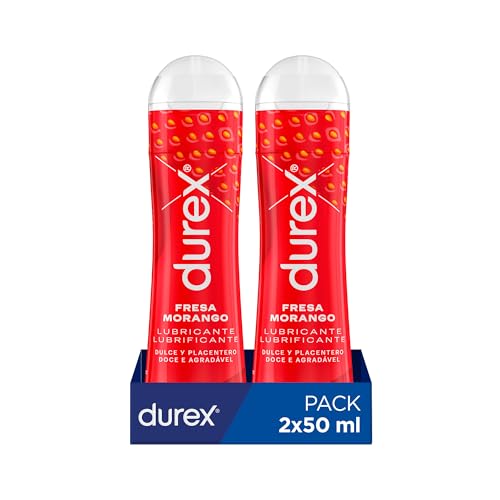 Durex Lubricante Sabor Y Aroma Fresa De Base Agua - 2x50ml