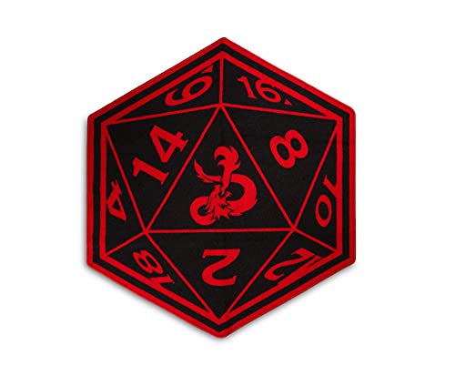 Tapete decorativo rojo D20 Dungeons & Dragons 132x114 cm