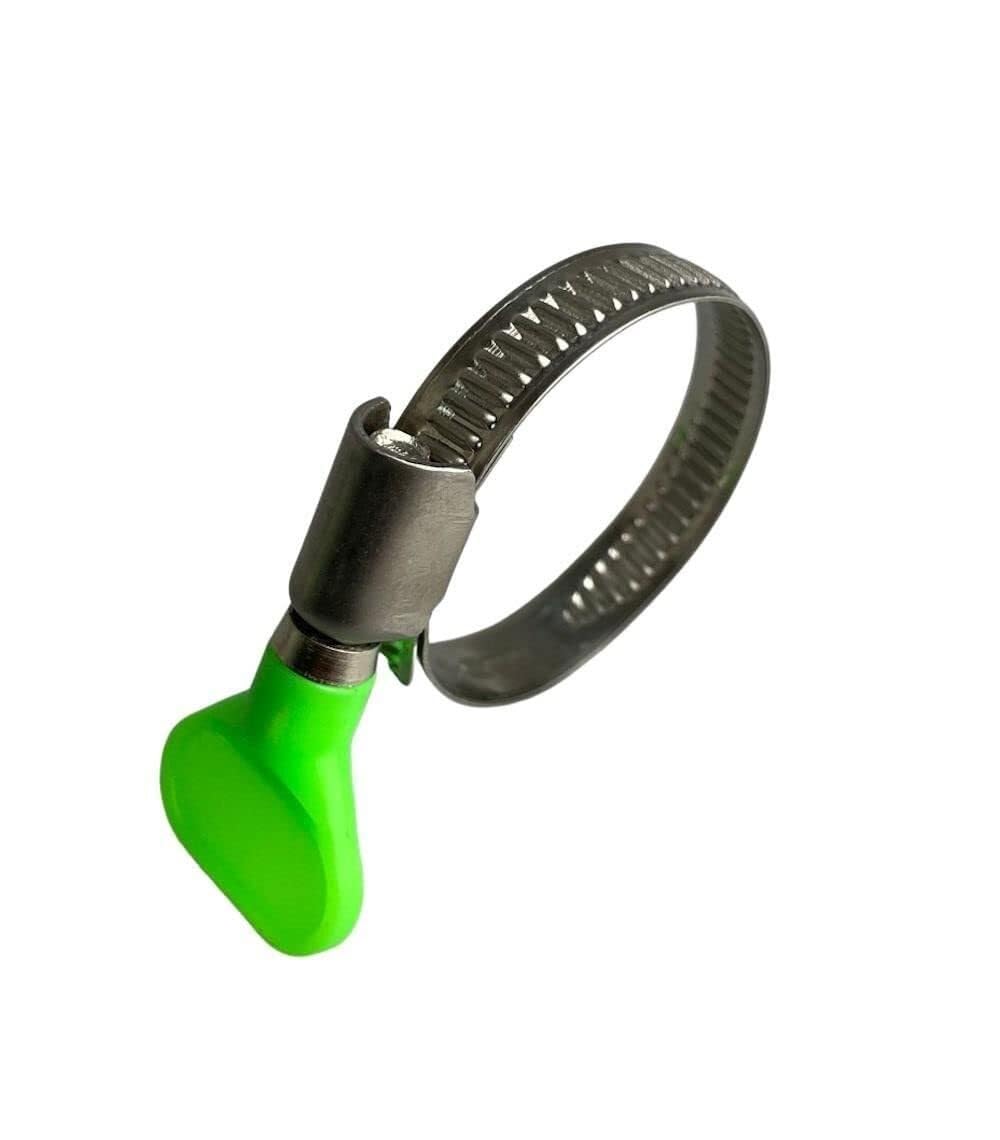 Abrazadera para Manguera con Tornillo de Mariposa en Acero Inoxidable 32-50mm Montaje a Mano - Sin Herramientas(10pcs,16-27mm)