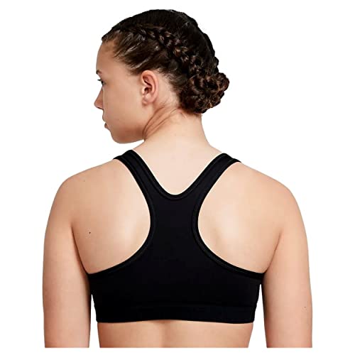 Nike Girl's Swoosh Bra (Little Kids/Big Kids) Black/White XS (6X Little Kid)2