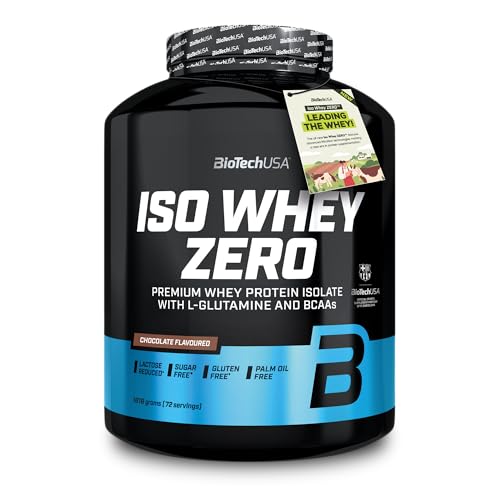 BioTechUSA Iso Whey Zero | Premium Whey Protein Isolate | Grass-Fed | Enzyme-Free | Sugar- and Gluten-free, 1816 g, Chocolate