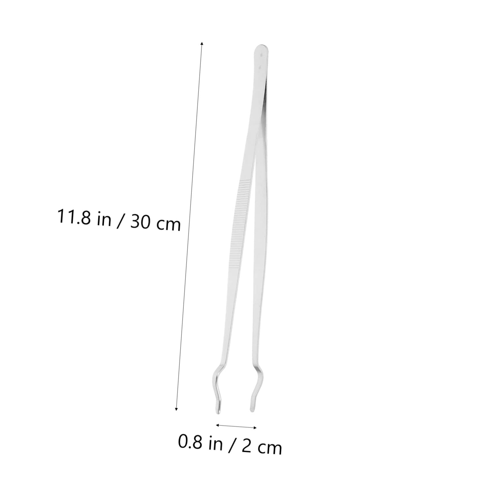 HOMOCONO Stainless Steel Lengthened Test Tube Tweezers Metal Tube Tweezer for Science Lab Holes