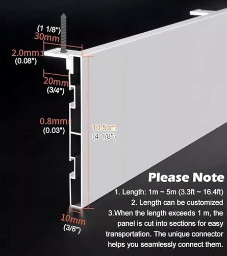 White Curtain Pelmet Panel - Decorative Valance for Ceiling Mount, Aluminum Alloy Pelmet Box Cover, No Tracks Needed, Stylish Home Decor, Perfect for Living Room & Bedroom