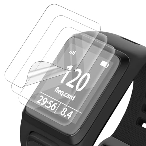 Zerrshoo Protector de Pantalla para TomTom Runner 3, Película de flexible [No es de cristal], TomTom Runner 3 Protector Pantalla 3 Piezas, por TomTom Runner 3 Protector de Pantalla