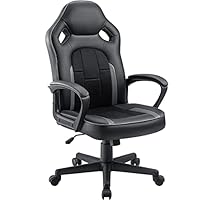 Pawnova Office Chair Swivel Task Seat with Mesh Back, Ergonomic Waist Support, Black and Gray