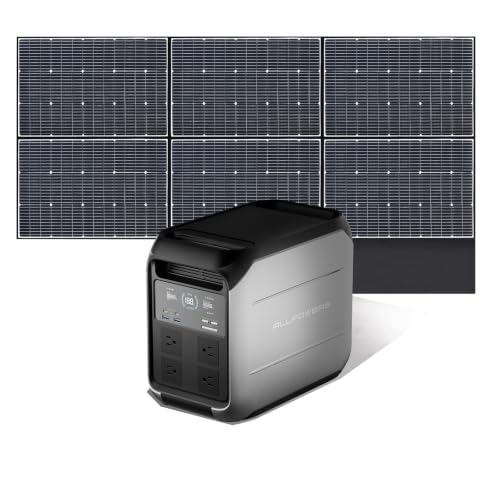Image of ALLPOWERS P1800 Portable Power Station with SP039 600W Solar Panel, 1024Wh LFP Battery Home Backup w /4 1800W AC /100W USB-C Outlet, Fast Charging Solar Generator for Camping Home Emergency