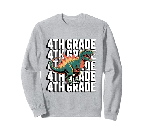 4th Grade Dinosaur T Rex Back to School for Kids Boys Girls Sudadera