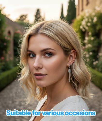 Image of 4 Men Earring Set, Stylish Earrings for Men, Boys and Women, Non Pierced Ear Studs, Hoop and Helix Earrings (Silvery)