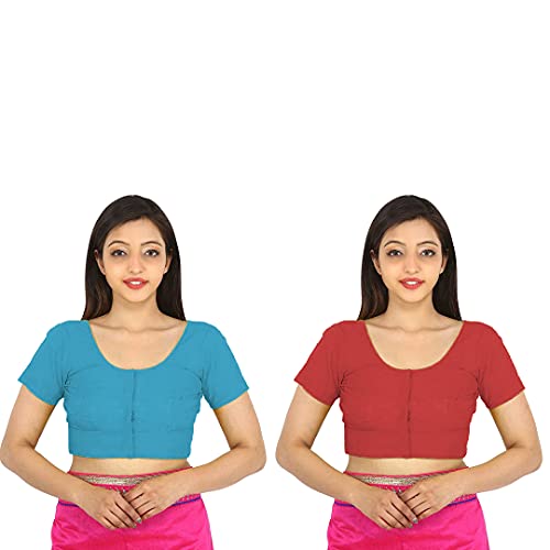 Image of Namita Women's Rubia Cotton Solid Half Sleeve Blouse