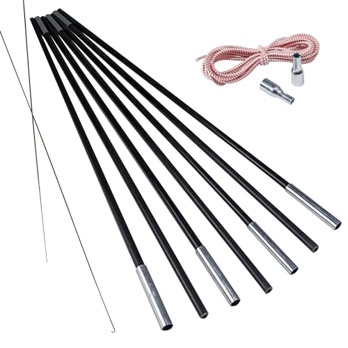 Fiberglas Zeltstange &Oslash; 8,5 mm - 400 cm aus 7 Segmenten - mit Gummizug und Einf&auml;delhilfe Zeltgest&auml;nge Zeltstangen - Ersatzstangen f&uuml;r Zelte |...